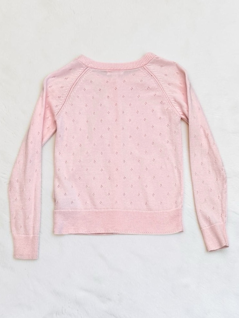 Pink Eyelet Knit Sweater - Picture 2 of 3